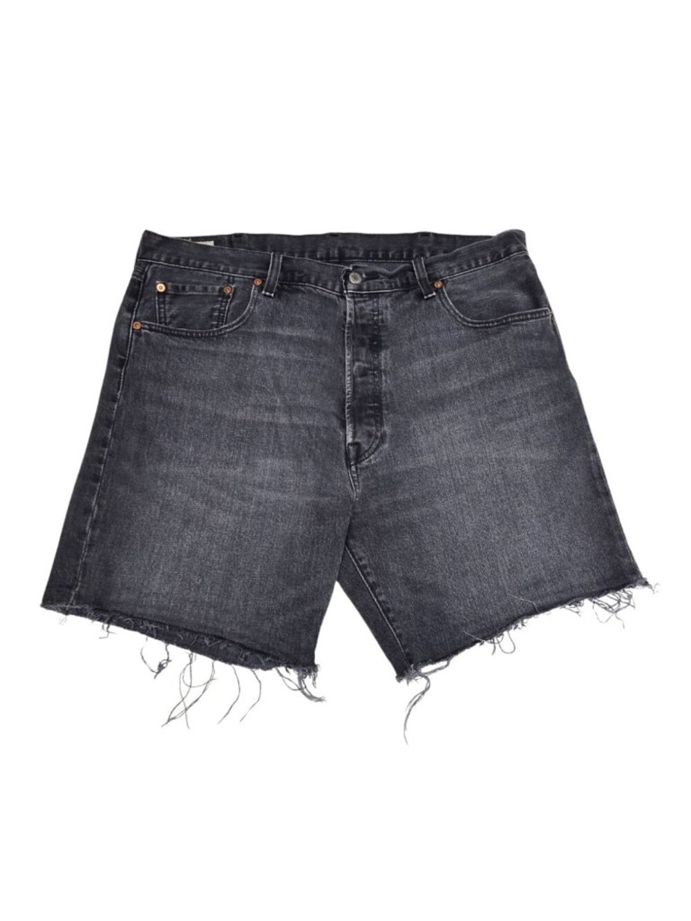 Mens Levis 501 93 Jean Shorts Jorts 38 Cutoffs Denim Frayed Hem Button Fly Gray
